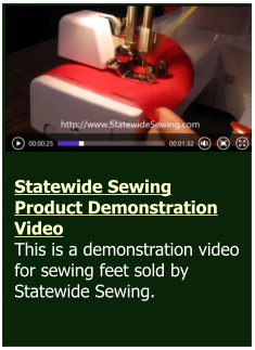 Statewide Sewing Product Demonstration Video