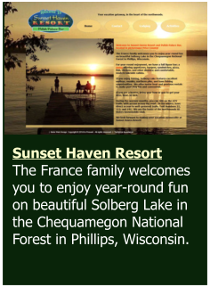 Sunset Haven Resort, Phillips, Wisconsin, Price County